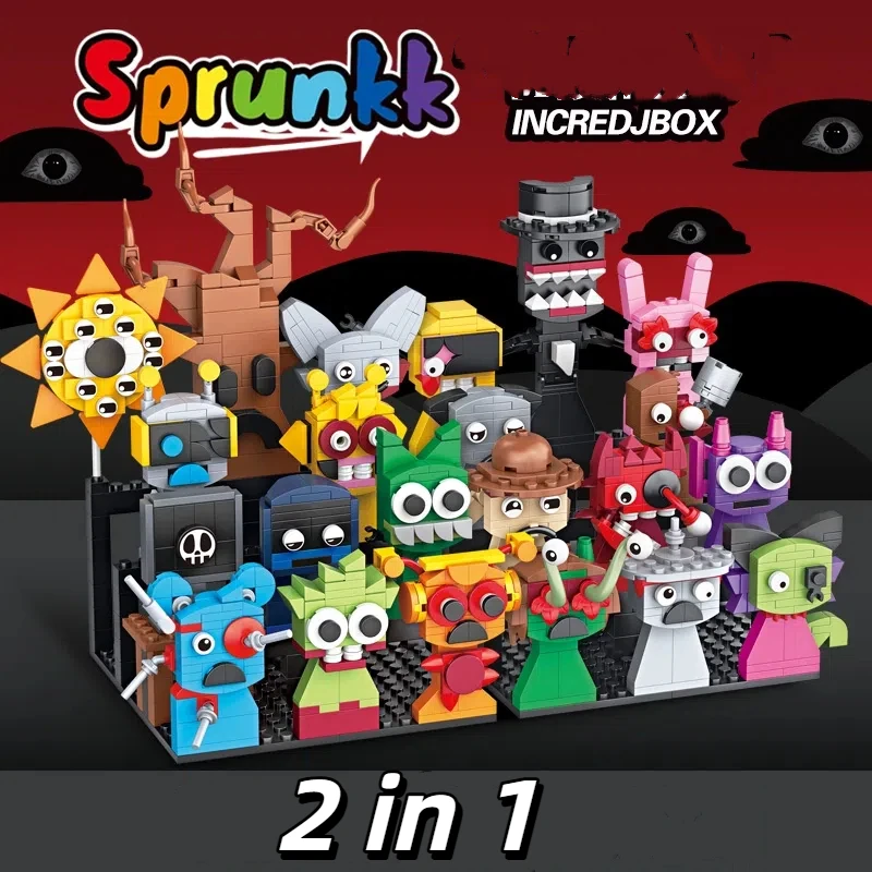 

Moc Incredibox Sprunki, набор строительных блоков, ужасы, аниме, музыкальная игра 2 в 1, фигурки друзей, кирпичи, игрушка «сделай сам», подарок на день рождения, Рождество