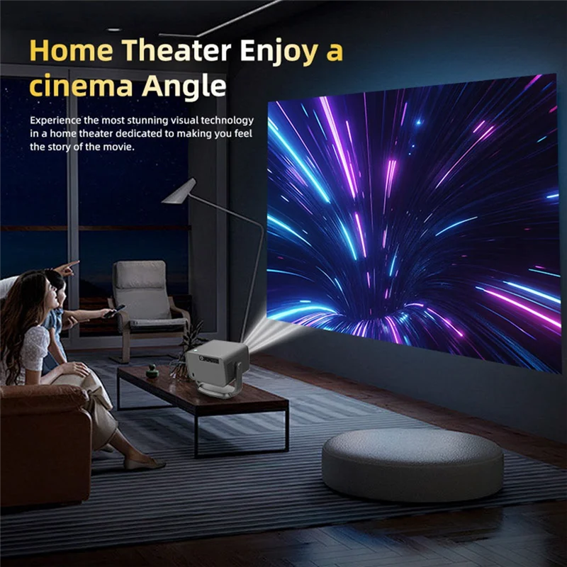 Proyector inteligente P20 Pro Android 13,0 Wifi6 Smart Full HD 1080P 4K Proyector LED Enfoque automático para Proyector de teatro