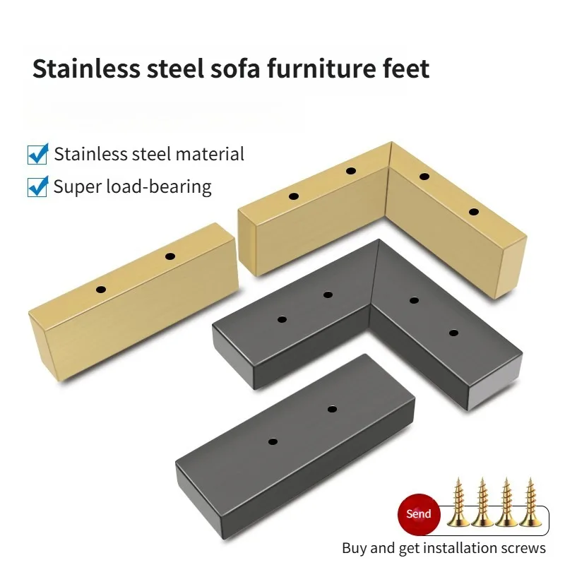 

Thickened Stainless Steel Sofa Legs Bed Cabinet Legs Elevated Foot Pads S Sofa Legs Metal