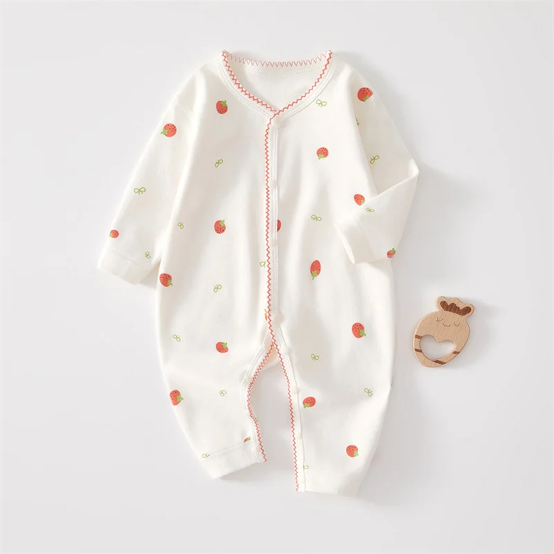 0-24M Newborn Baby Rompers Print Cotton Jumpsuit Super Cute Outfit Long Sleeve Bodysuit For Infant