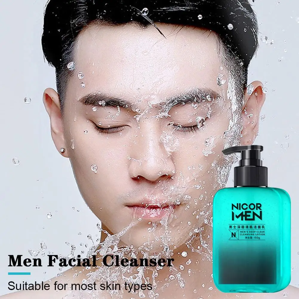 Amino Acid Men Facial Cleanser Pores Cleaning Oil Control Care Skin Remove Moisturizing Smooth Cosmetics Blackhead X8U6