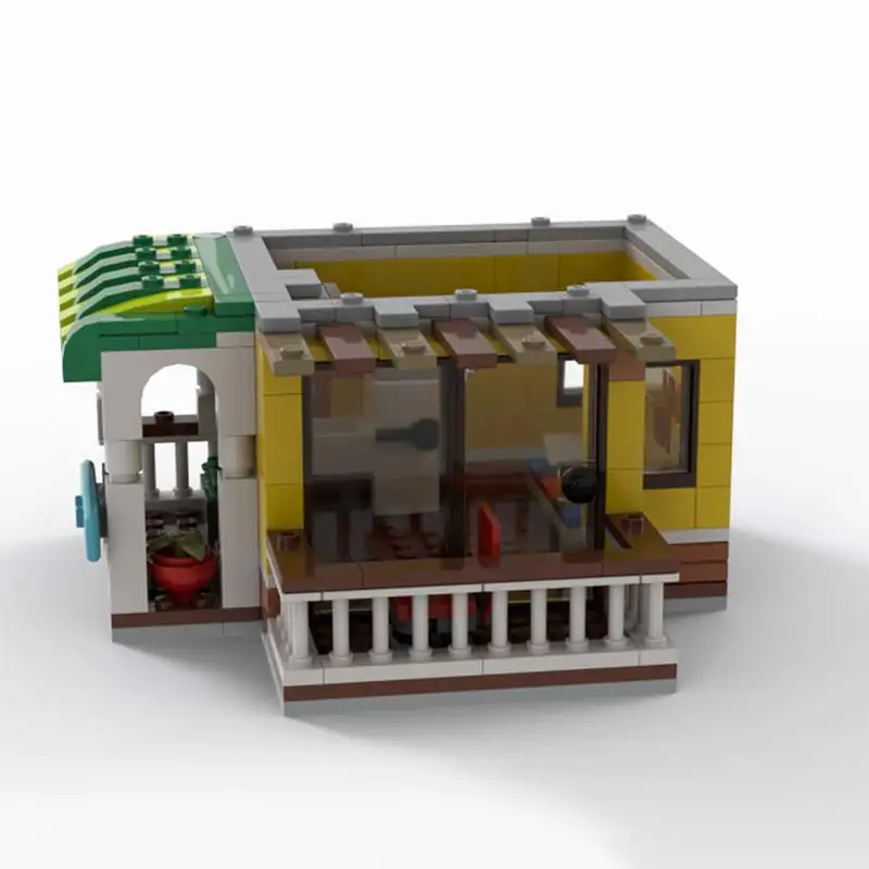 MOC-228347 クリエイティブモジュラーサーファービーチハウスモデルビルディングブロック組み立てシニアレンガのおもちゃ子供のクリスマスギフト