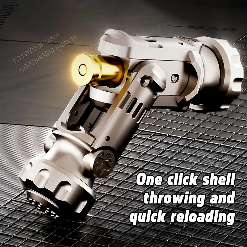 Special Agent Shock Bomb Toy Simulation Metal Throwable Shell Launch Soft Bullet Gun Children\'s Stress Relief Bullet Launch Toy