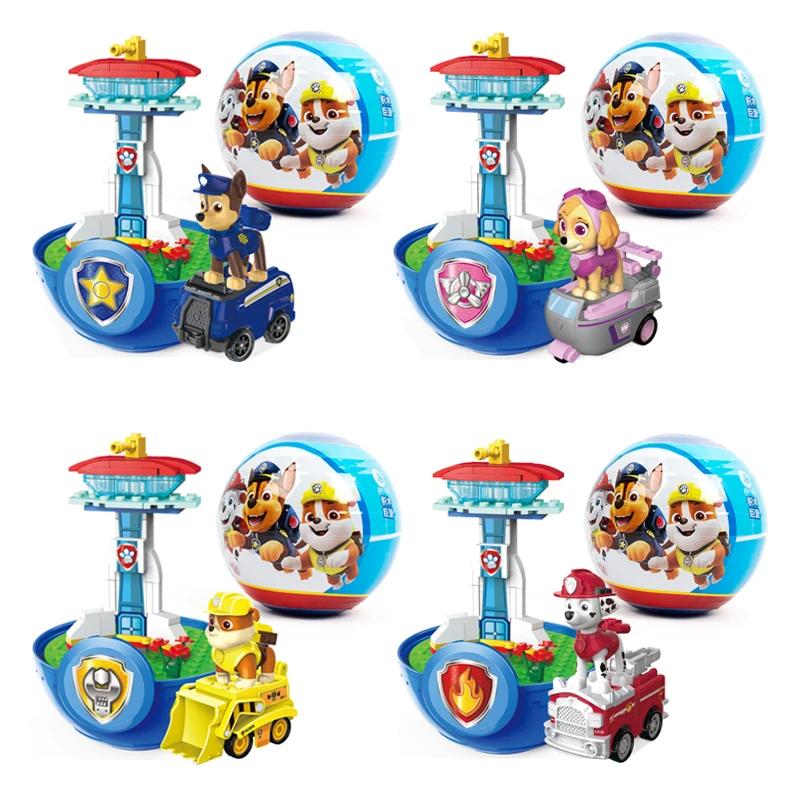 Juguete de Patrulla Canina, Huevo Sorpresa Grande, Coche de Regreso de Skye a la Torre de Vigilancia, Personajes de Patrulla Canina, Marshall, Rubble, Chase, Regalos Educativos para Niños