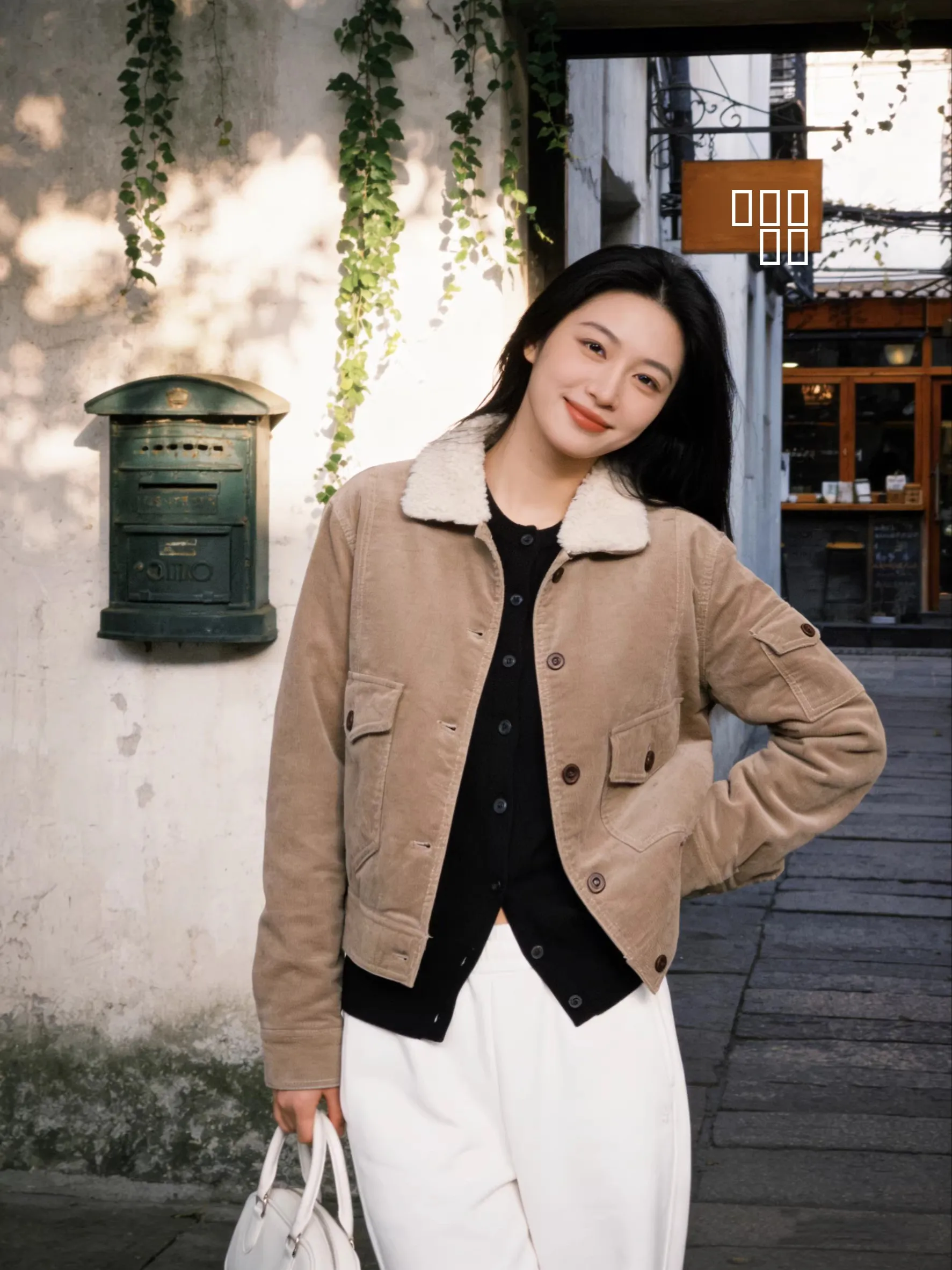 

Faionable Retro Thiened Warm Cotton Jaet AIMURSE AM80086 Stand Collar Long Sve Knitted Cotton for Commuting Women