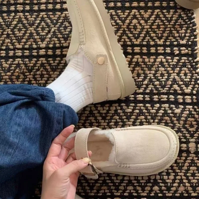 2026 New Style Snap-On Two-Piece Half-Length Slippers with Warm Insulation for All Occasions