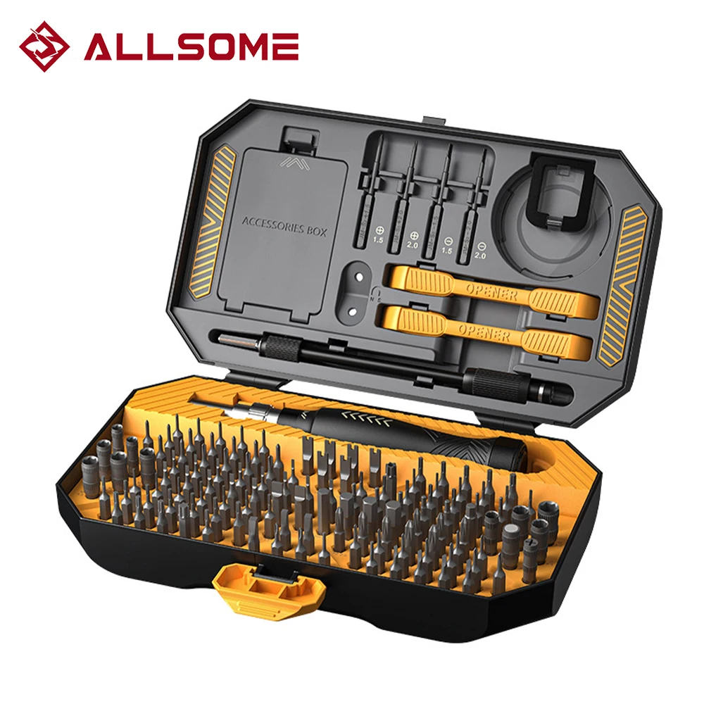 

Allsome JM-8183 Magnetic Screwdriver CR-V Bits for Mobile Phone Computer Tablet Repair Hand Tools
