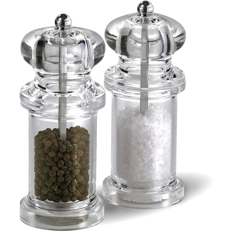 For Sea Salt Pepper Chili Cumin Spice Mill   Clear Design Precision Kitchen Tool Acrylic Grinder
