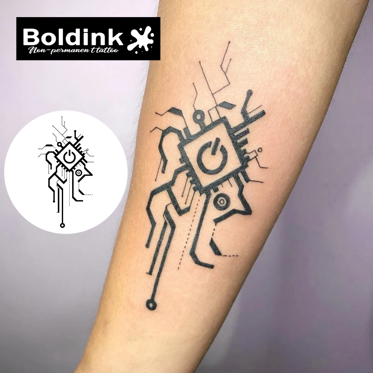 Wired Awakening Boldink Temporary Tattoo,Lasts To 15 Days New Technology Magic Waterproof Semi Permanent Sticker.