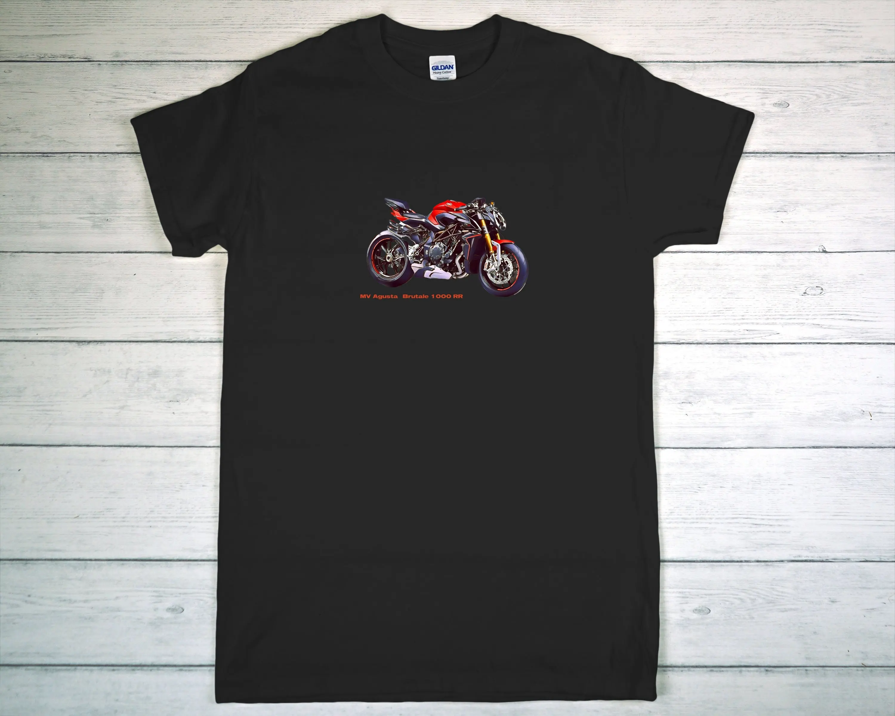 Mv Agusta Brutale 1000 Rr Motorcycle T Shirt With Technical Details Printed On The Back