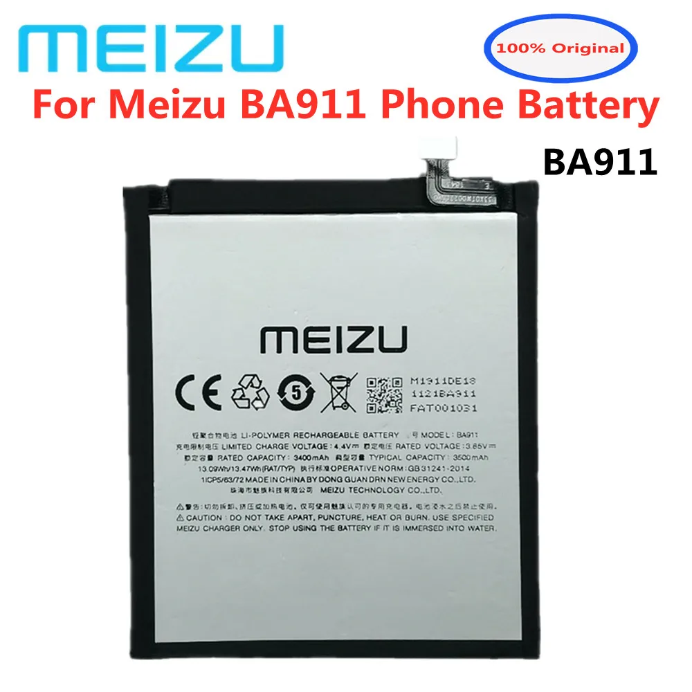 

100% Original High Quality 3500mAh BA911 Battery For Meizu BA911 Replacement Mobile Phone Batteries Battery New In Stock