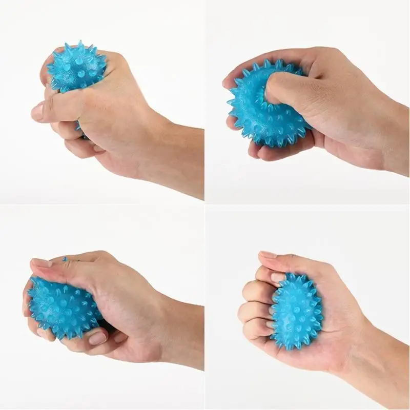 

652F Finger Hand Grip Massage Ball, Massager Roller Spiky Ball, Soft and Comfortable