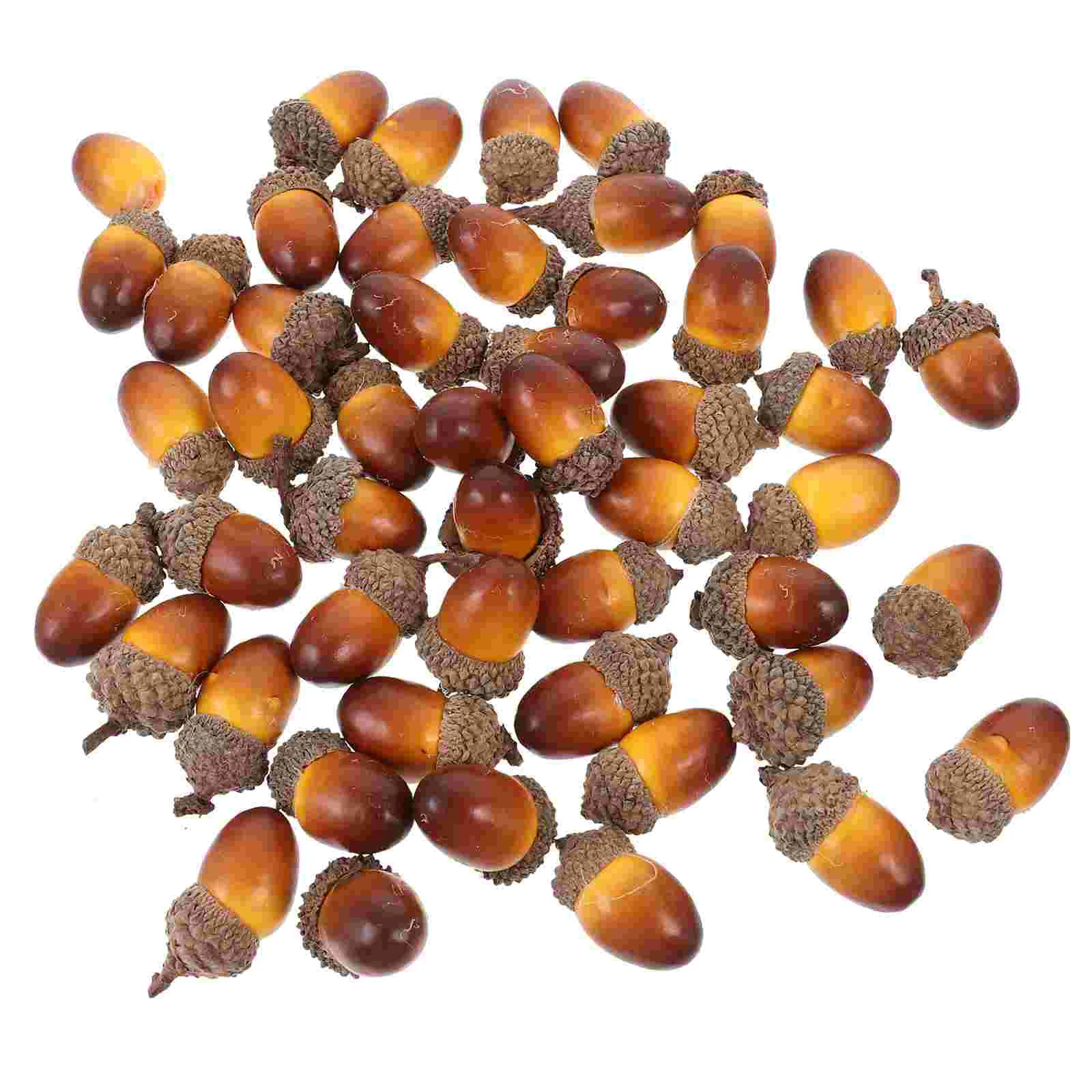 

50 Pcs Simulated Acorn Nuts Acorns Christmas Decor Ornament Xmas Home Tree Fake Acron for DIY Garland Decorations