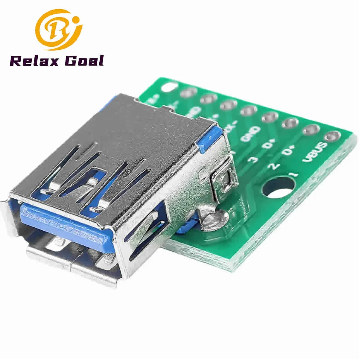 3PCS USB 3.0 To 2.54mm DIP A Female Connector Interface PCB Converter Adapter Module Breakout Plate Board Module for Arduino