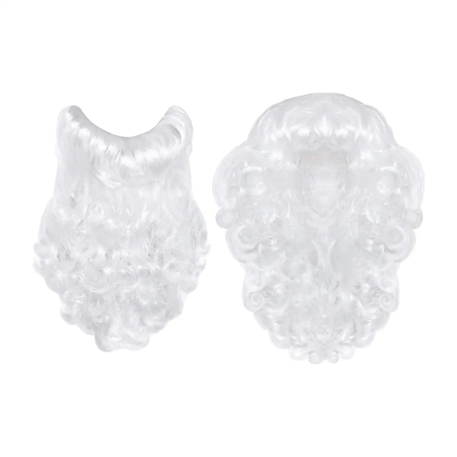 

Santa Wig Beard Christmas Cosplay Dress up Makeup Long Fluff Beards Xmas Decor Fake Beard False Facial Hair for Operas Easter