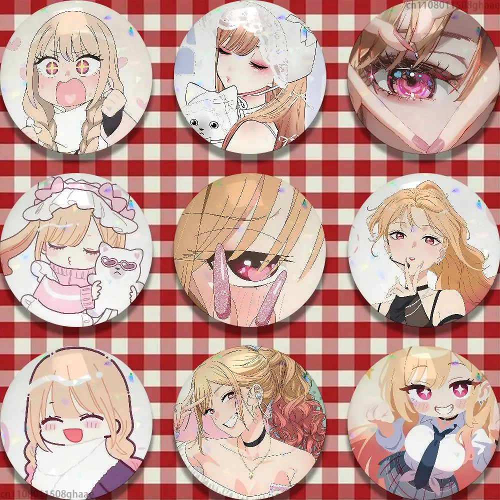 K-Kitagawa Marin 25mm 75mm 44mm 58mm 32m Brooches Badges Pins for Accessories