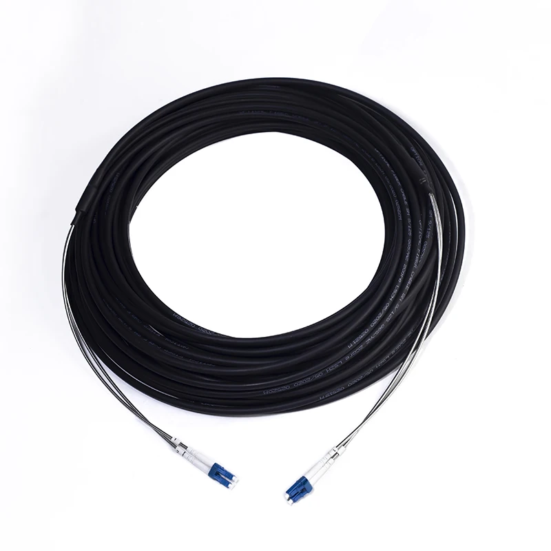 

Optical Cable, Single-mode 2 Core,Waterproof And Tensile Armored fiber optic cable,optical fiber material,30m,35m,40m,45m,50m