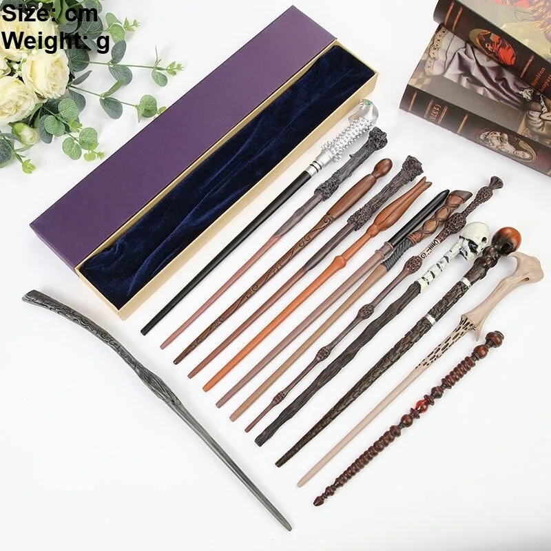 Harry Potter wand, Cosplay props, wizard magic wand metal core with gift box Halloween party clothing accessories gift toys.