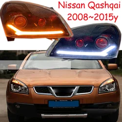 car bupmer head light for Nissan Qashqai headlight LED 2008~2015y car accessories DRL fog for Nissan Qashqai headlamp