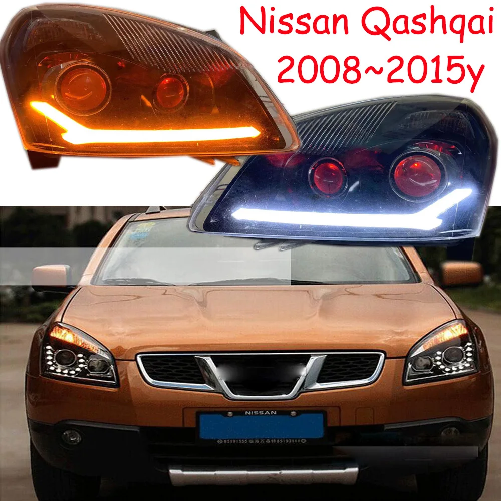 car bupmer head light for Nissan Qashqai headlight LED 2008~2015y car accessories DRL fog for Nissan Qashqai headlamp