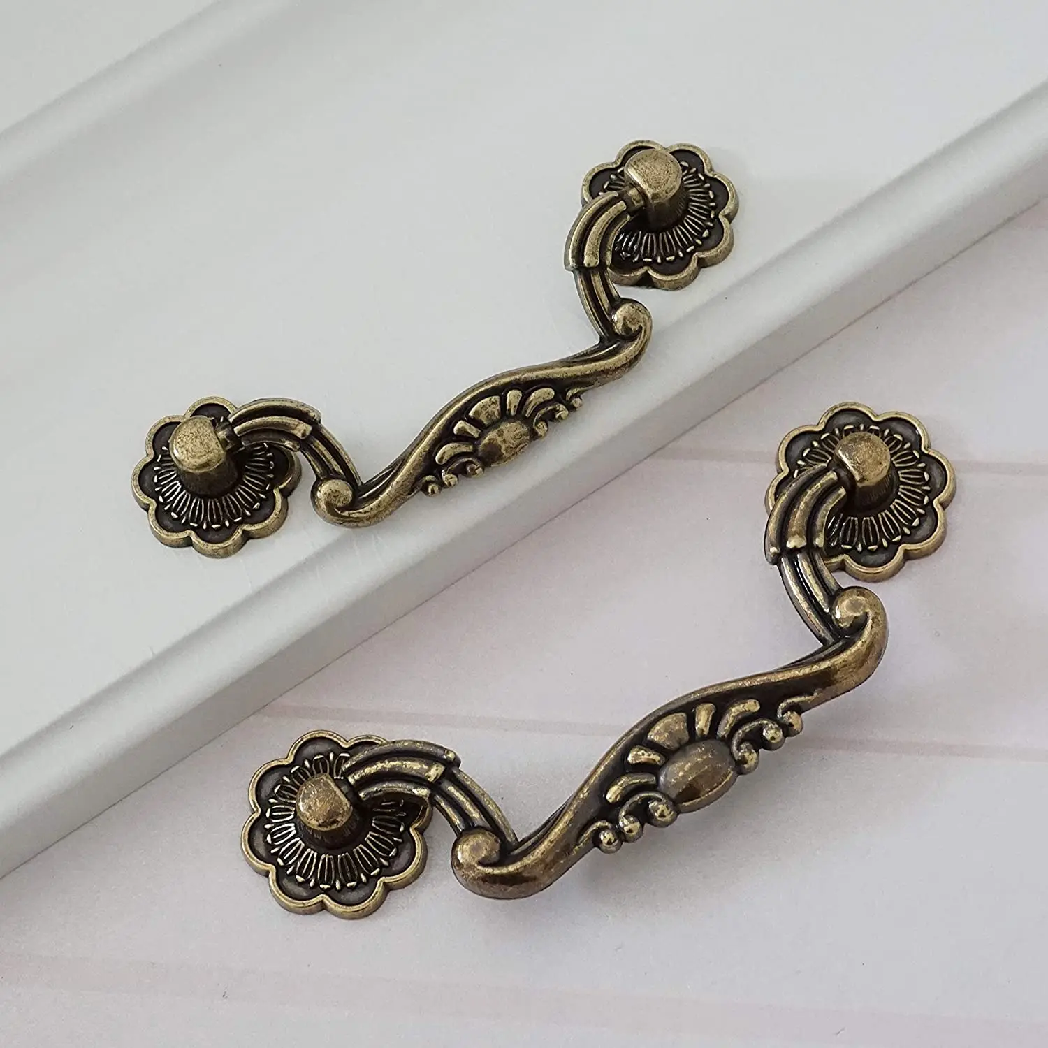 Vintage Cabinet Handles Antique Bronze Kitchen Cupboard Door Knobs Wardrobe Pulls With Backplate Zinc Alloy Furniture Hardware