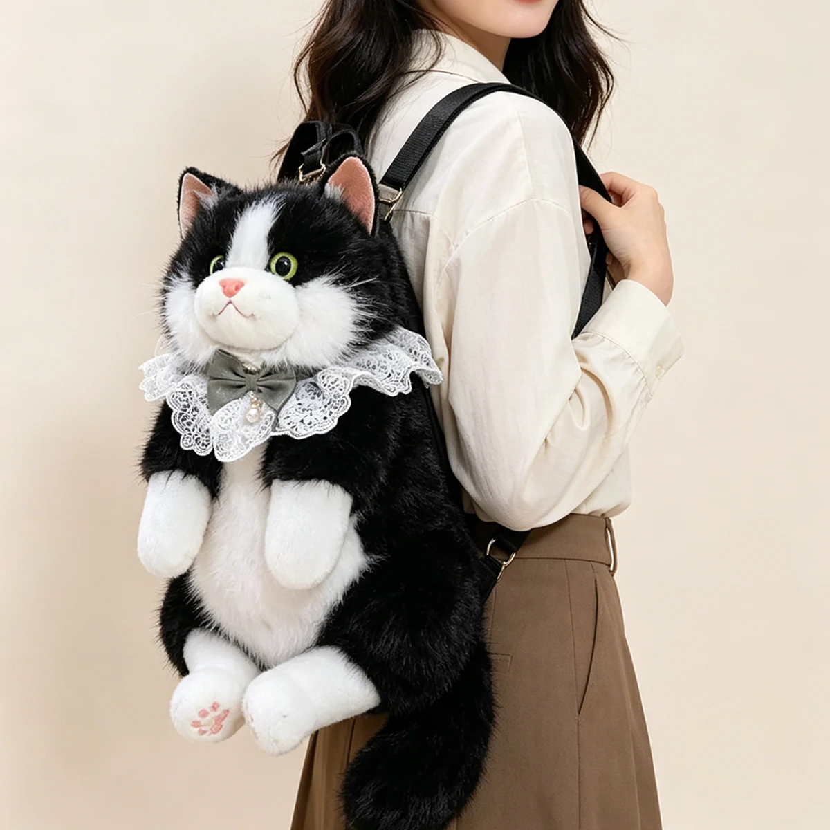 Simulierter Kätzchen-Puppenrucksack, Rucksack-Spielzeug, Geschenk für Mädchen zum Geburtstag, Kindertagsgeschenk, Cartoon-Niedlich