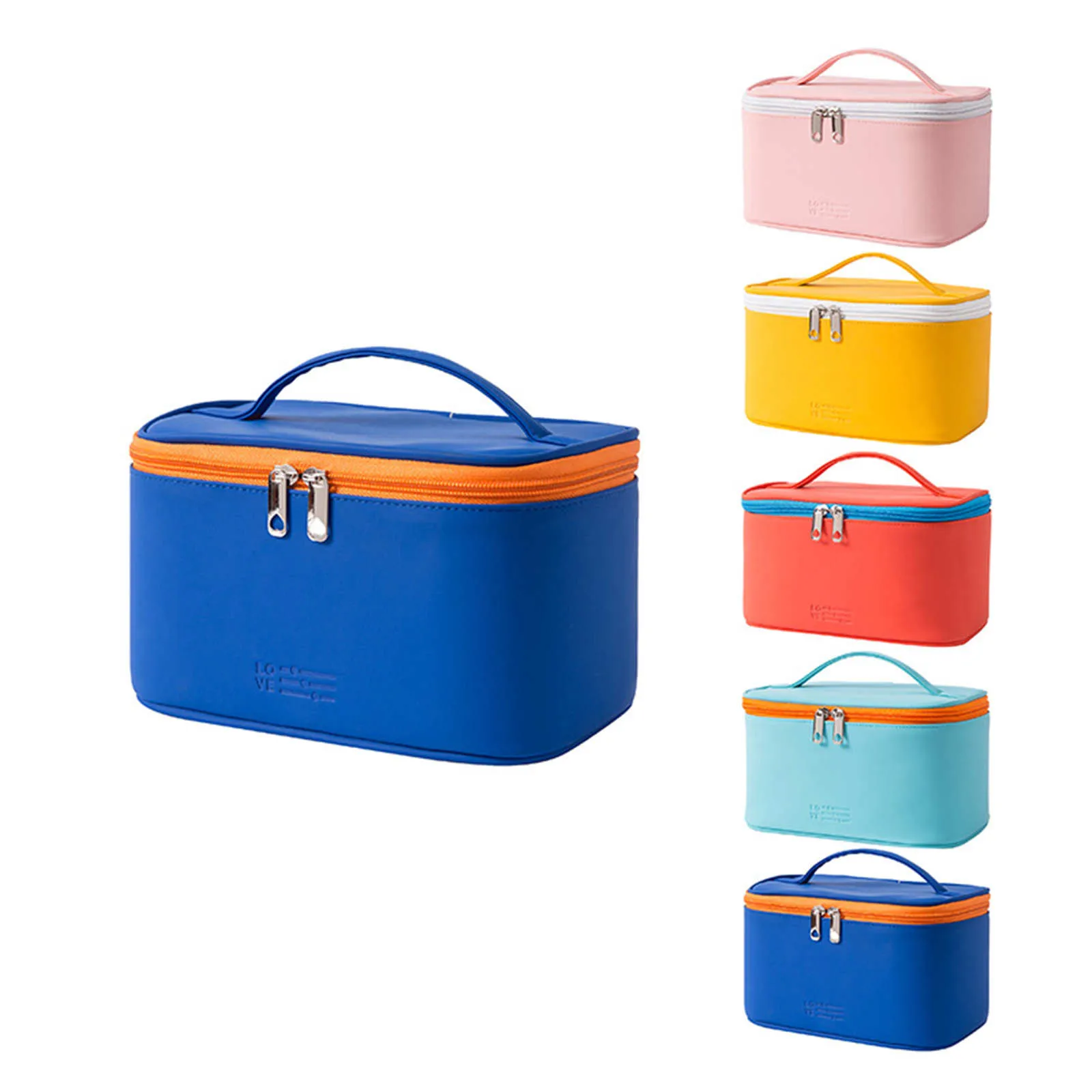 Color Portable Cosmetic Bag Portable Cosmetic Case Large Capacity Cosmetic Storage Box Portable Small item storage