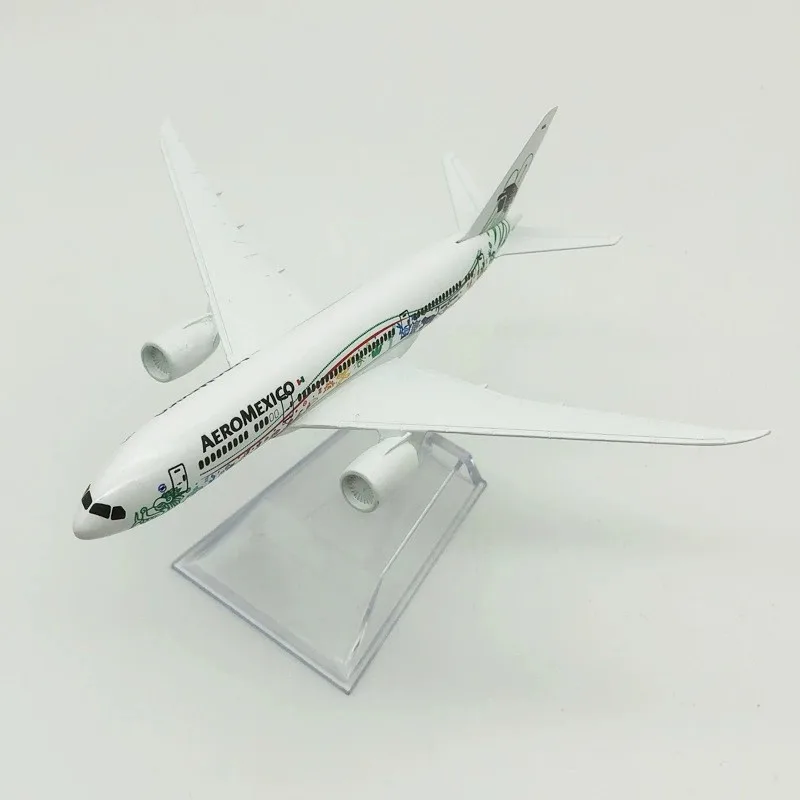 16cm Airplane Model B787 Airways Aircraft 1/400 Scale Alloy Metal B787 Mexican Air AEROMEXICO Plane Model Aviation Miniature