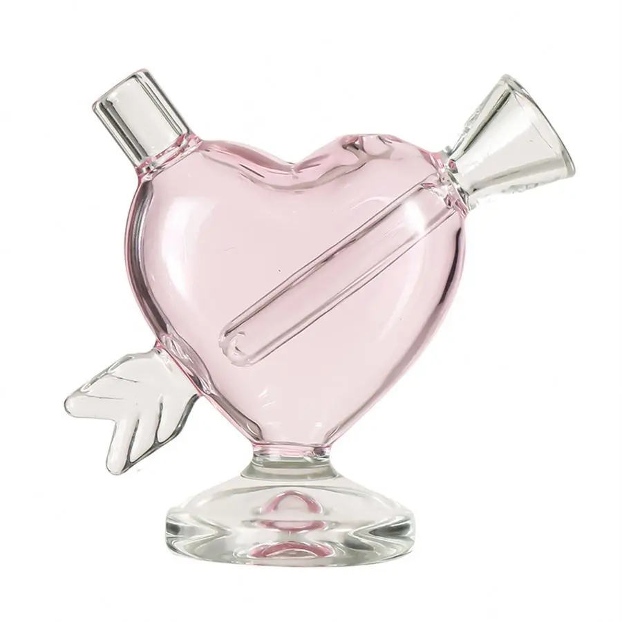 

Exquisite Portable Colored Glass Heart Bottle Handmade Micro Filter Cigarette Holder Female Cyclic Use Accessories Gift