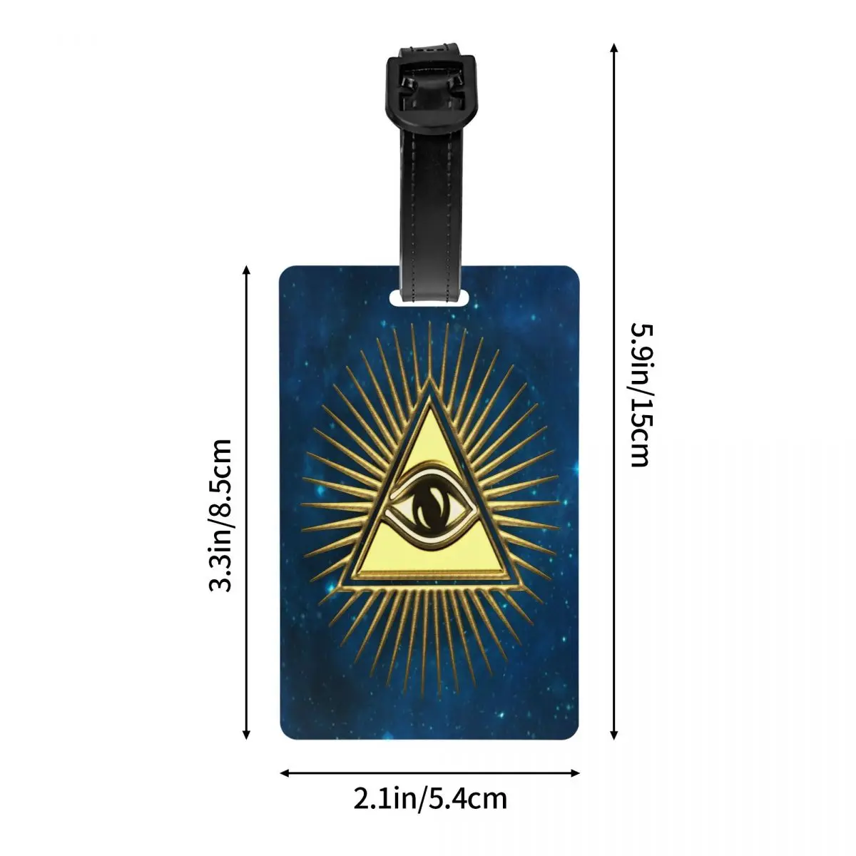 All Seeing Eye Of God Luggage Tag Custom Mystic Eyes Baggage Tags Privacy Cover ID Label