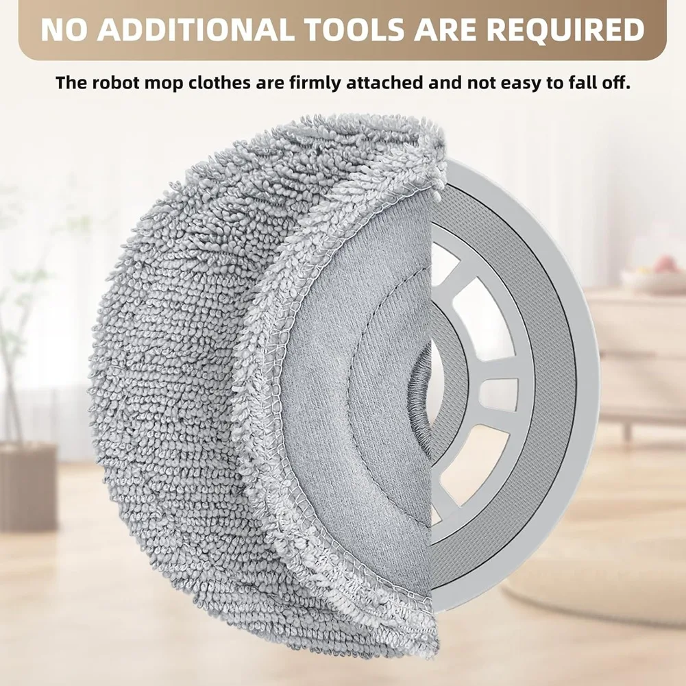 A24P For Dreame X50/X40/L20 Ultra Complete, L50/L40/X30/L10/L10s Pro Ultra, L10 Prime/L10s Plus Vacuum Microfibre Mop Cloth