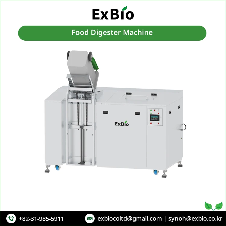 Stainless Steel Exbio 1000kg/day Organic Food Garbage Disposal 1530kg Weight Food Recycled Machine Food Waste Composting Machine