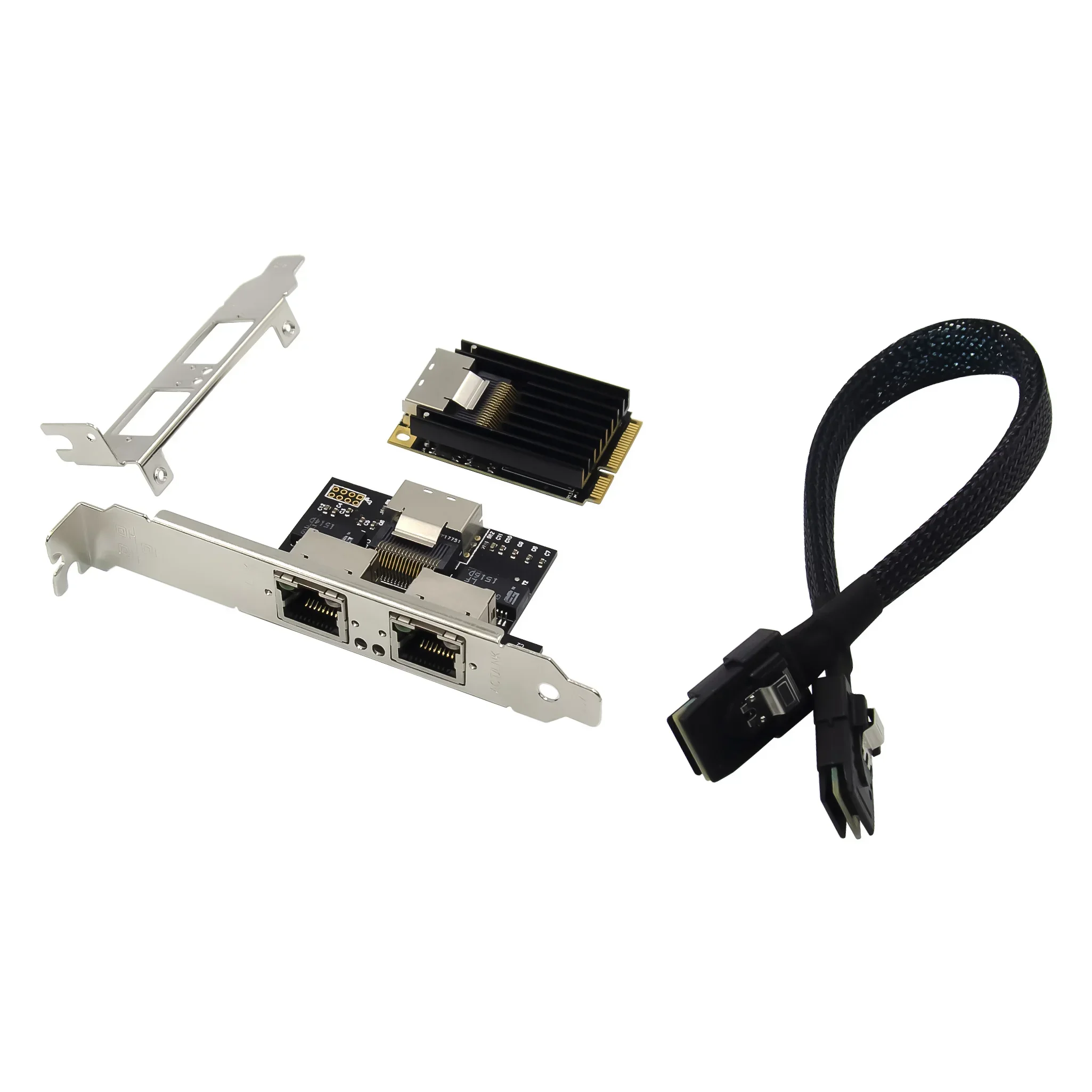 mini PCIE Gigabit Ethernet electrical network card mini PCIe 2 Ports 1000M RJ45 LAN card Chipset INTEL 350AM2