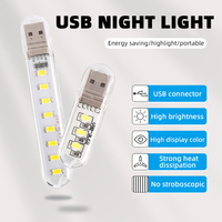 Portable Mini USB Night Light LED Ultra Bright Reading Book Table Desk Lamp Flashlight For Power Bank Laptop Camping Lighting