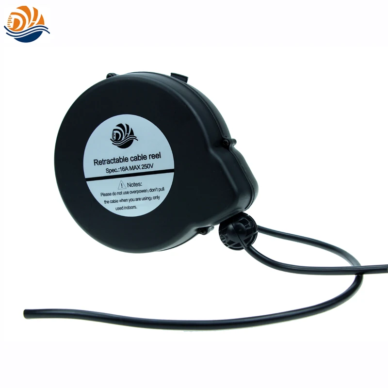 Customized Connector Small 2C/3C 10-13A Power Extension Electric Retractable Cable Reel