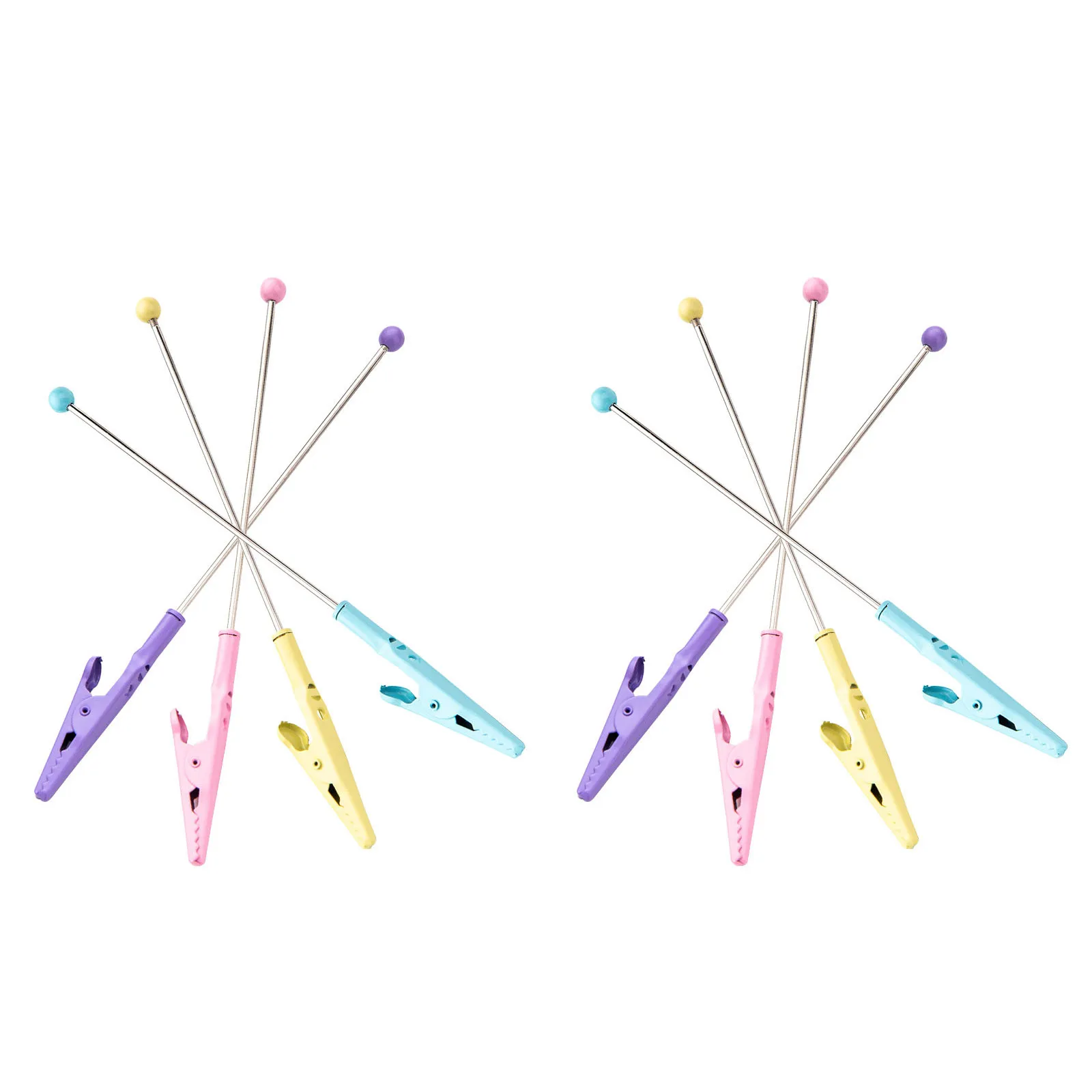8Pcs 5.5 Inch Metal Alligator Clips Colorful Long-Tailed Wire Memo Clamp Photo Craft Display Desk Organizer DIY Craft Wire Clamp