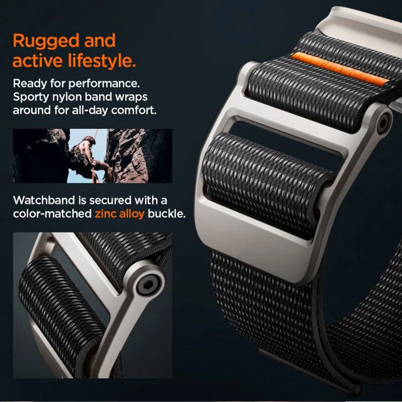 2024 New DuraPro Flex For Apple Watch Strap Series Ultra/Ultra2 9 8/7/6/5/ Nylon Watch Band Compatible with 49mm 45mm 44mm 42mm