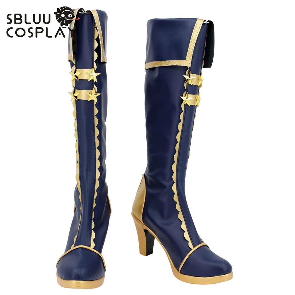 

SBluuCosplay Vtuber Cos Shirakami Fubuki Cosplay Shoes Halloween Party Custom Made Boots