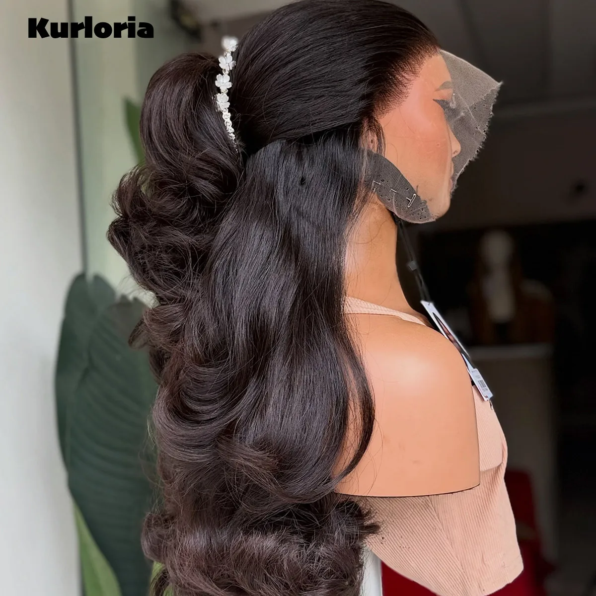 Natural Black Drawstring Glueless Lace Front Wig 100% Human Hair 13x6 13x4 Bouncy Curls Wigs Ready to Wear Human Hair Wigs