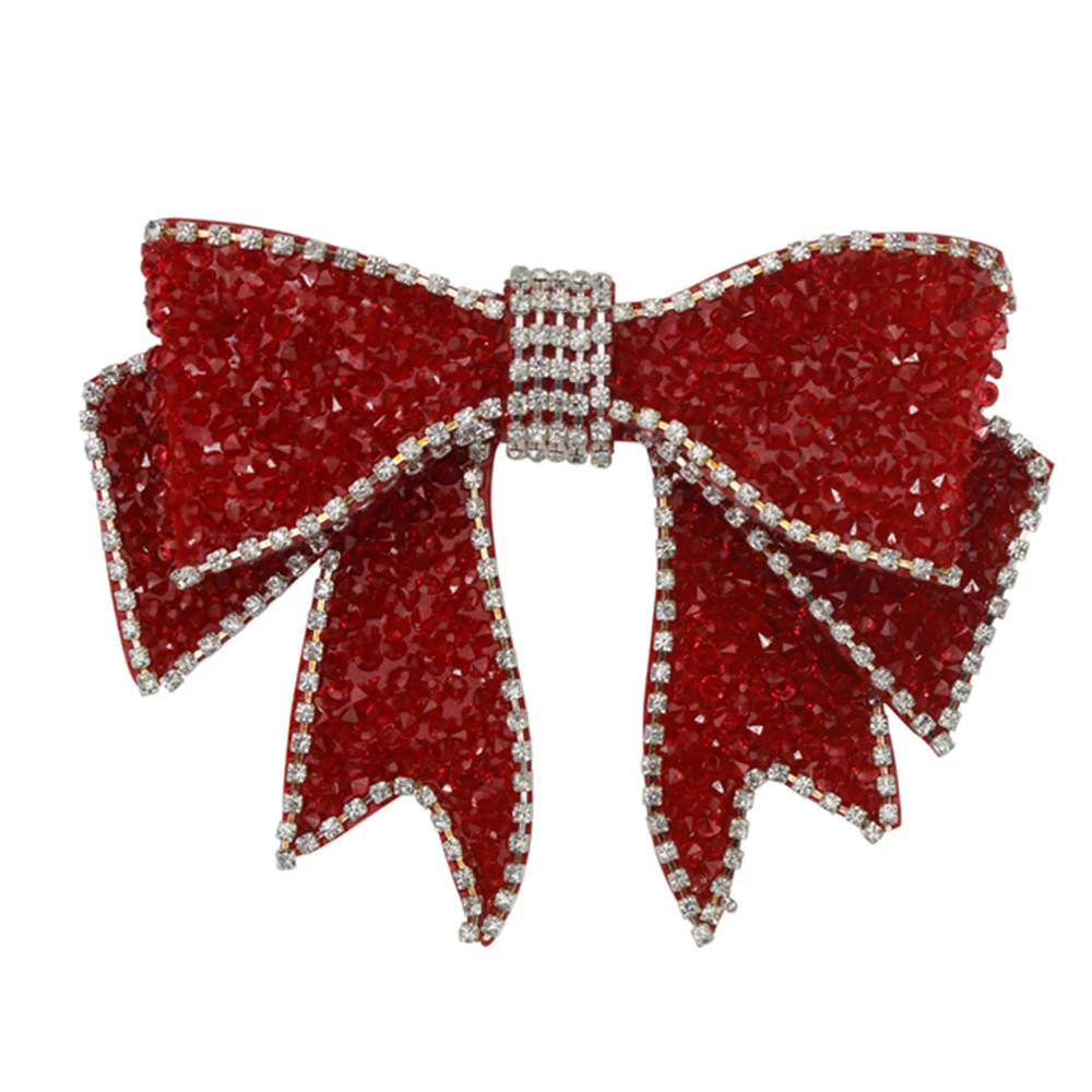 Patch con nodo a fiocco perline fatte a mano con paillettes di cristallo Hot Fix strass Applique distintivo abbigliamento abito da sposa scarpe