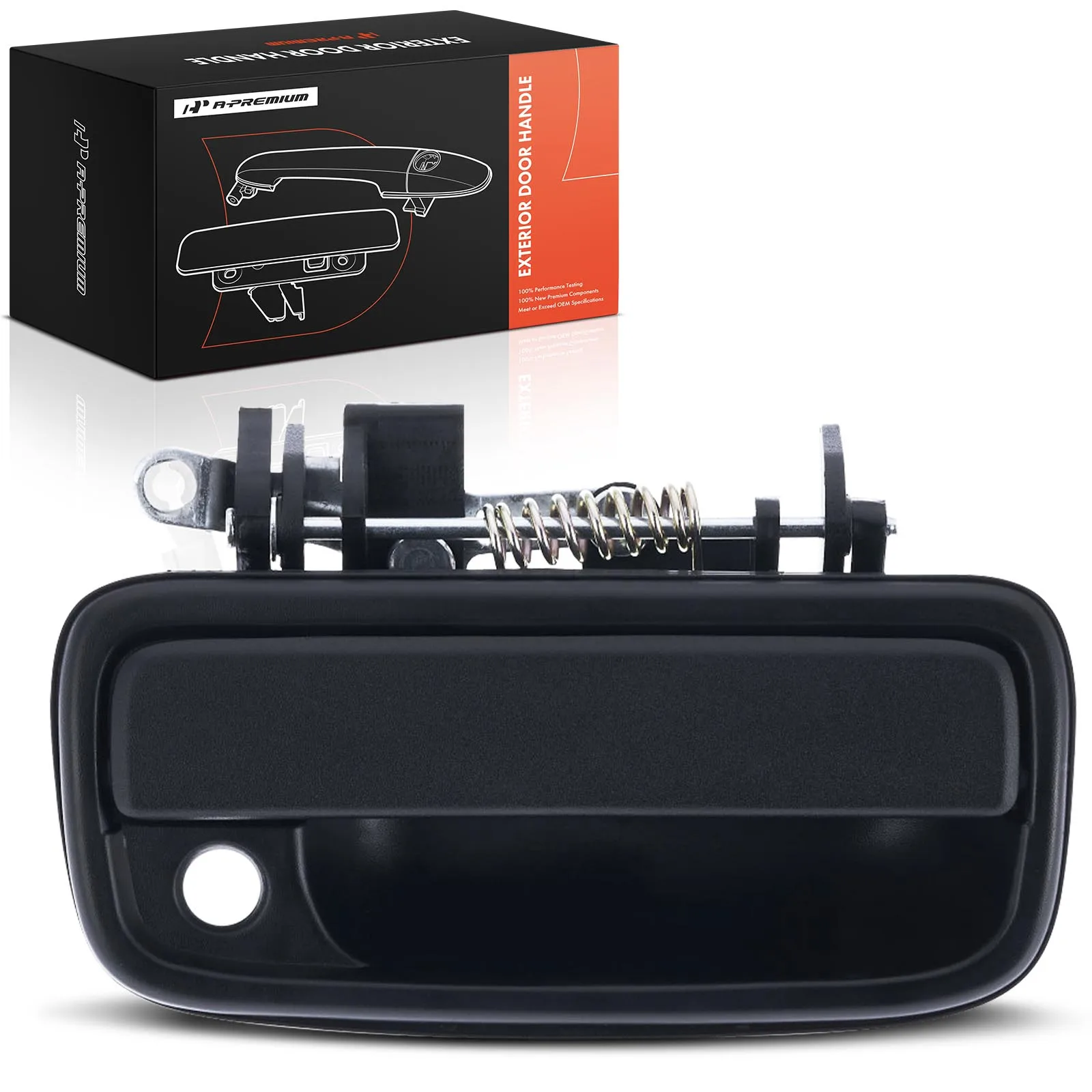 A-Premium Front Passenger Side Exterior Door Handle with Keyhole Textured for Toyota Tacoma 1995-2004