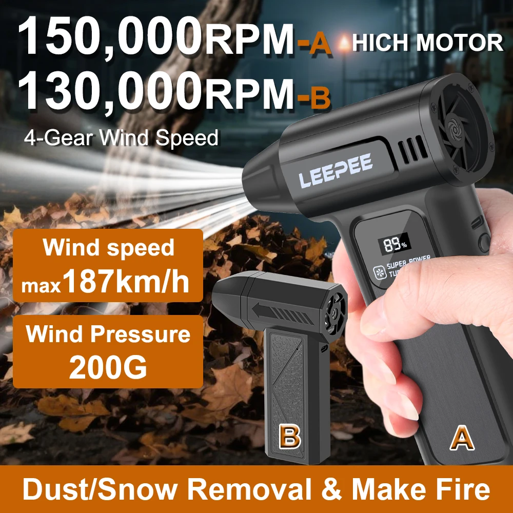 

130/150K об/мин воздуходувка для лобового стекла автомобиля, снегоочиститель, турбореактивный вентилятор, щетка для мойки автомобиля, подушки, беспроводной насос