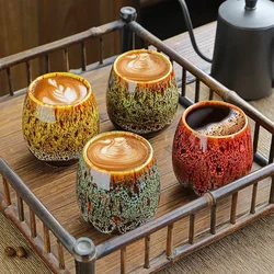 Colored Glaze Ceramic Hand Warmer Bottle, Espresso Coffee Cup, Household Master Tea Cups, Big Belly, Turkish Set Latte, 170ml