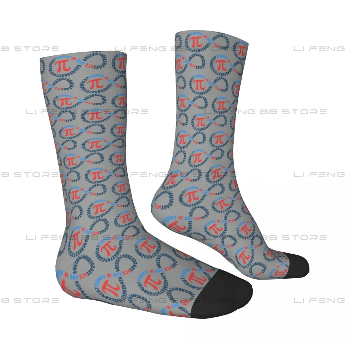 Infinity Math Pi Symbol Unisex Winter Socks Cycling Happy Socks Street Style Crazy Sock