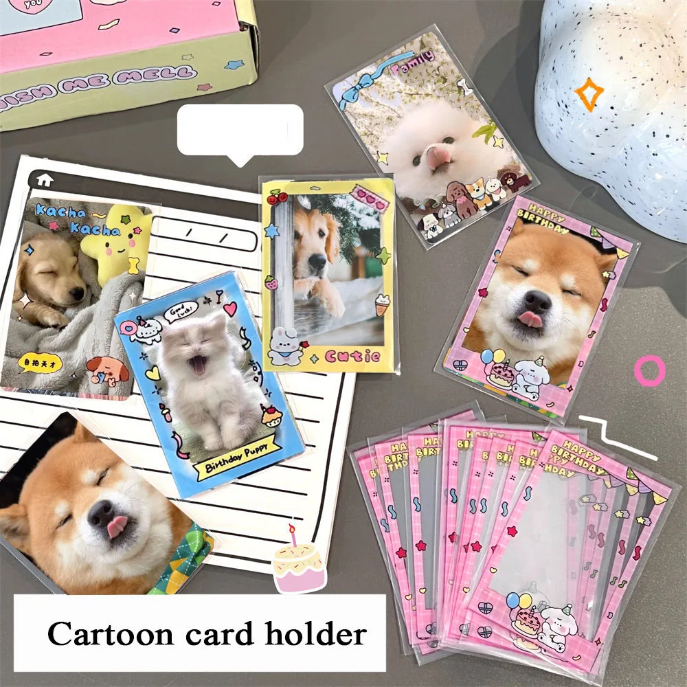 

50pcs Card Sleeves Clear Photocard Holder Cute Idol Card Holder Cartoon Photo Card Protector INS Card Film Decorative Wholesale