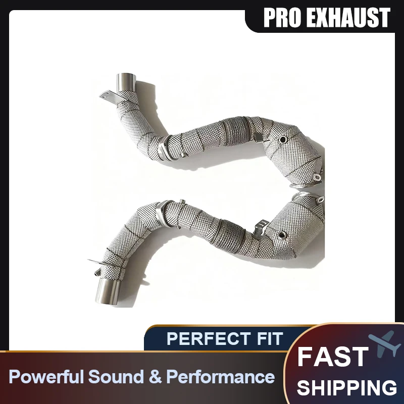

PRO Stainless Steel Exhaust Downpipe Suitable for BMW M550 M550i G30 N63 4.4T 2017-2020, Automotive Exhaust Modification