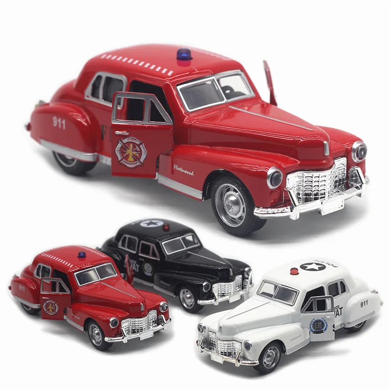 

1:32 Cadillac Classic police car fire trucks vintage car alloy model retro car model toys hot selling new products kids gifts