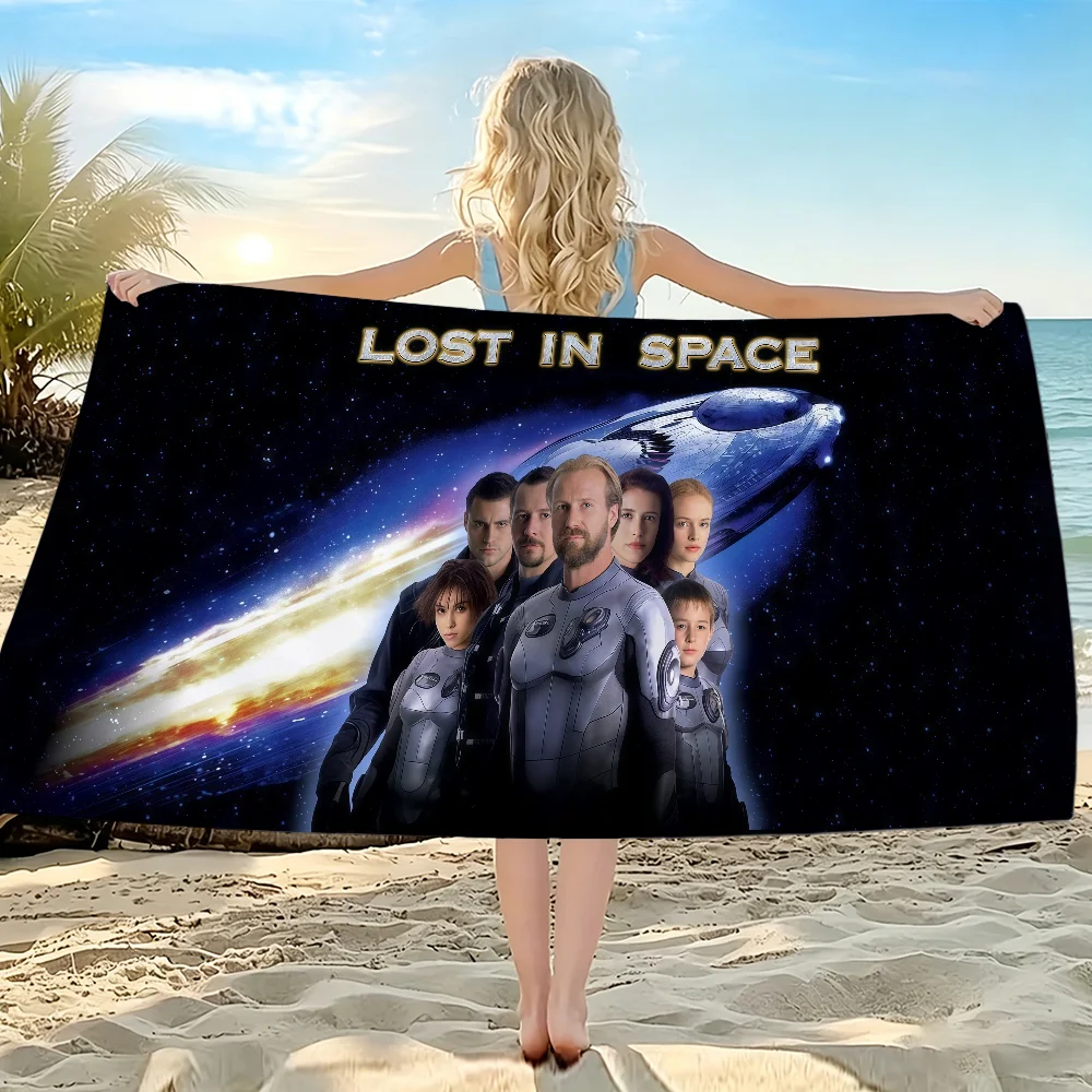 L-LostS In S-SpaceS Towel Beach Bath Quick-Drying Lightweight Portable Sauna Camping Swim Pool Travel