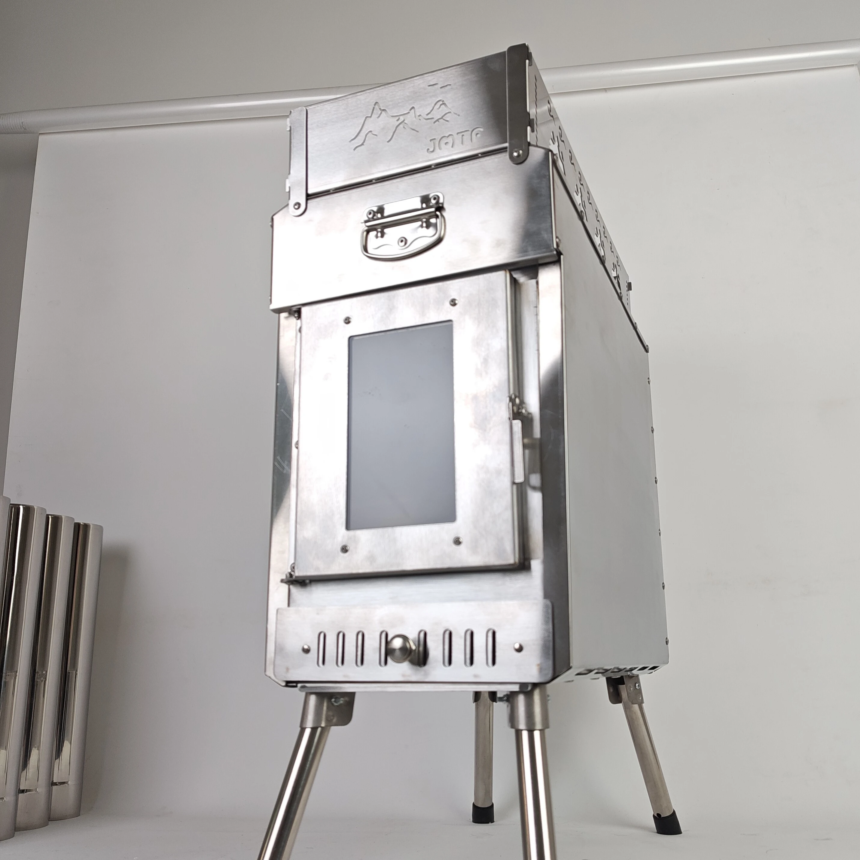 Outdoor Sauna Hot Tent Stove Stainless Steel  Tent Stove Portable Camping Wood Stove for Dry Sauna Outdoor Cooking and Heating