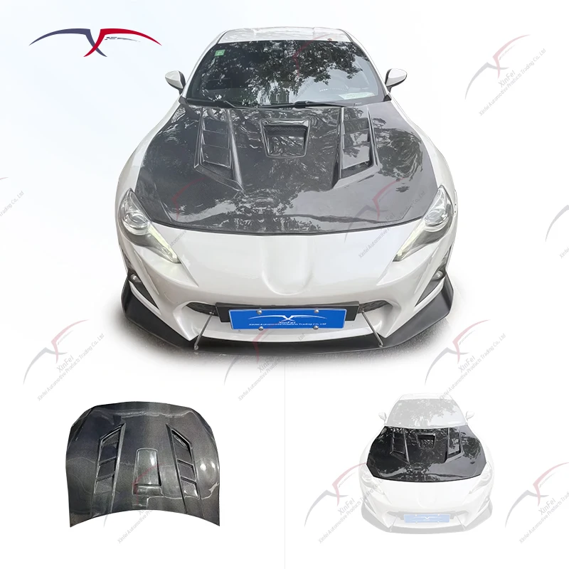 

XINFEI Car Engine Hood Modification Carbon Fiber Perforated Car Engine Hood for GT86 Subaru BRZ Body Kit Upgrade